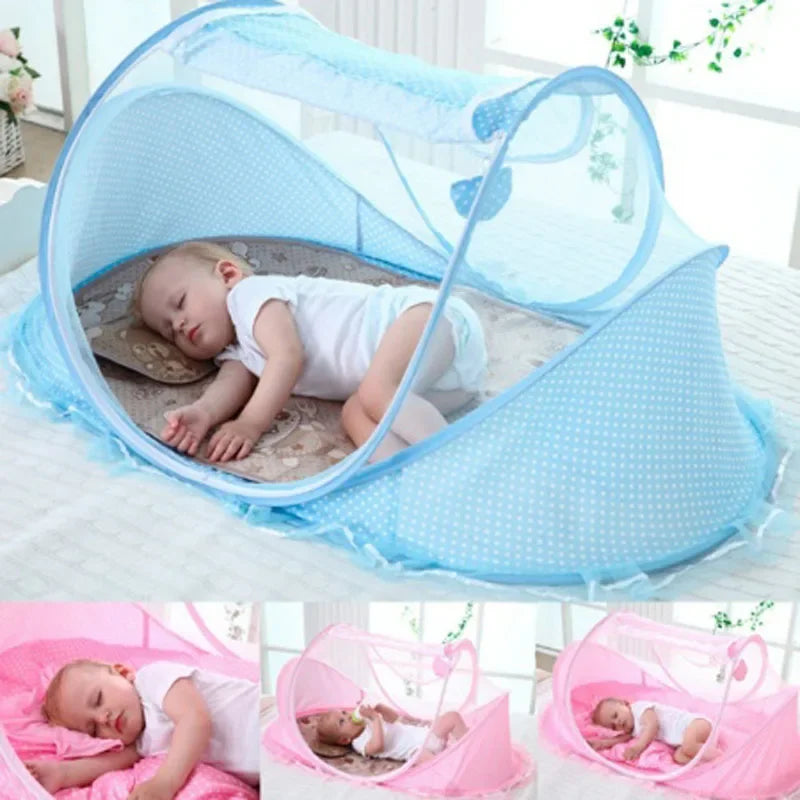 Portable folding baby bed