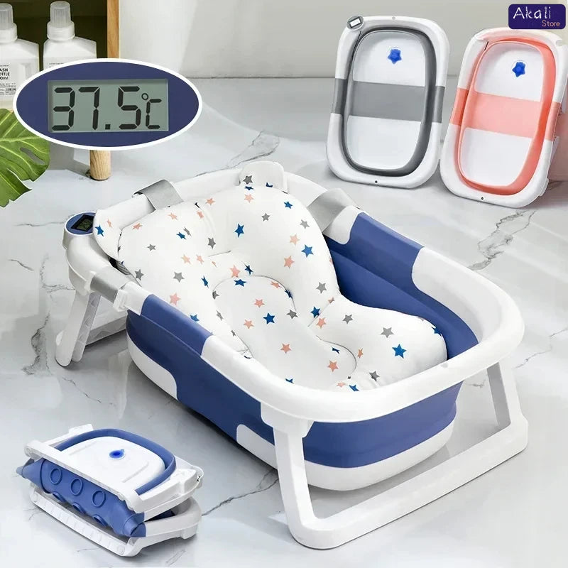 Portable Baby Bath Foldable Real-time Temperature