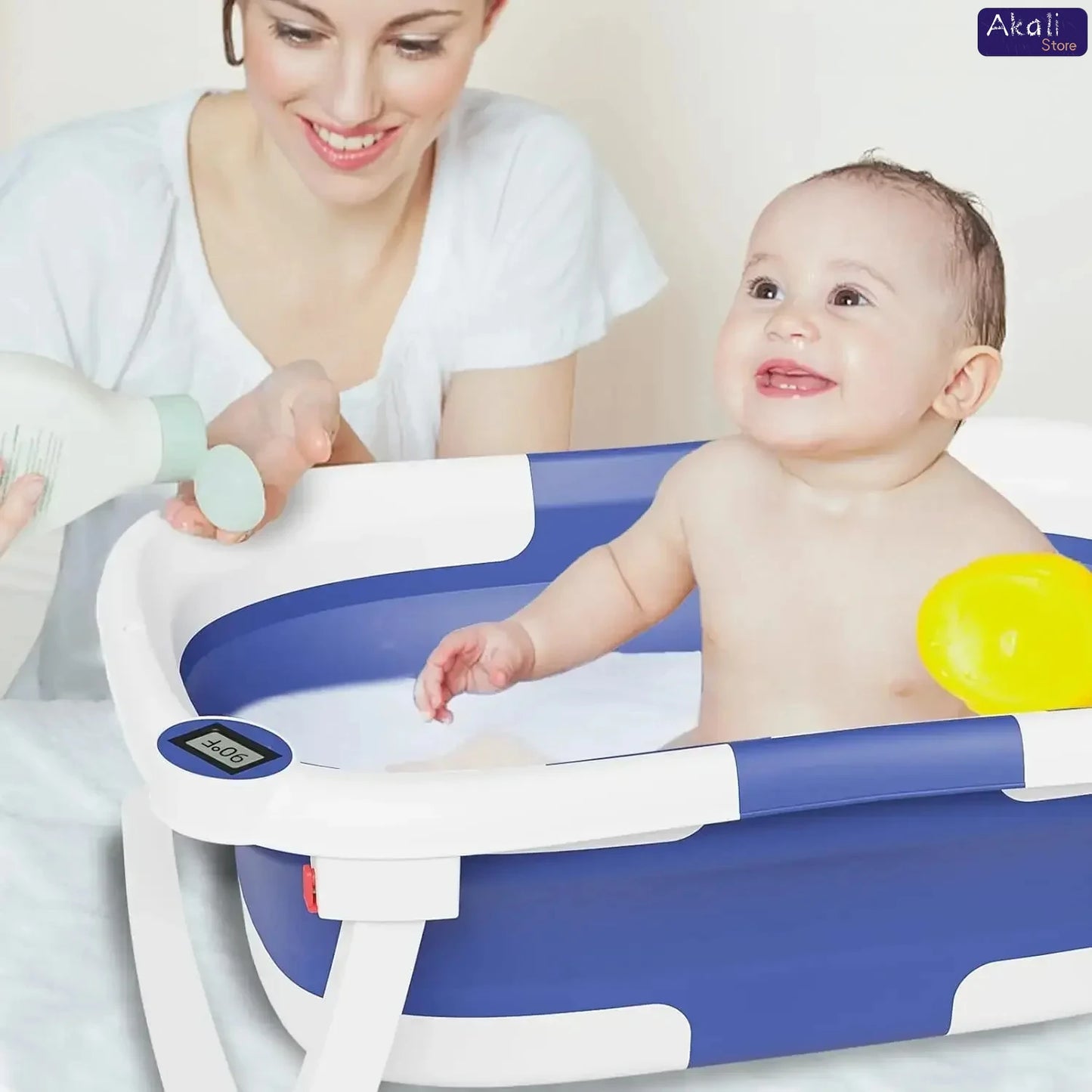 Portable Baby Bath Foldable Real-time Temperature